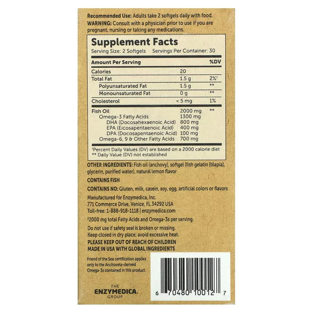 Enzyme Science - Aqua Biome Omega-3 Maximum Strength