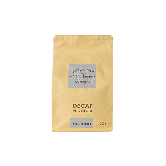 Byron Bay Coffee Company - Organic Decaf Plunger Ground | Mycotoxin Tested