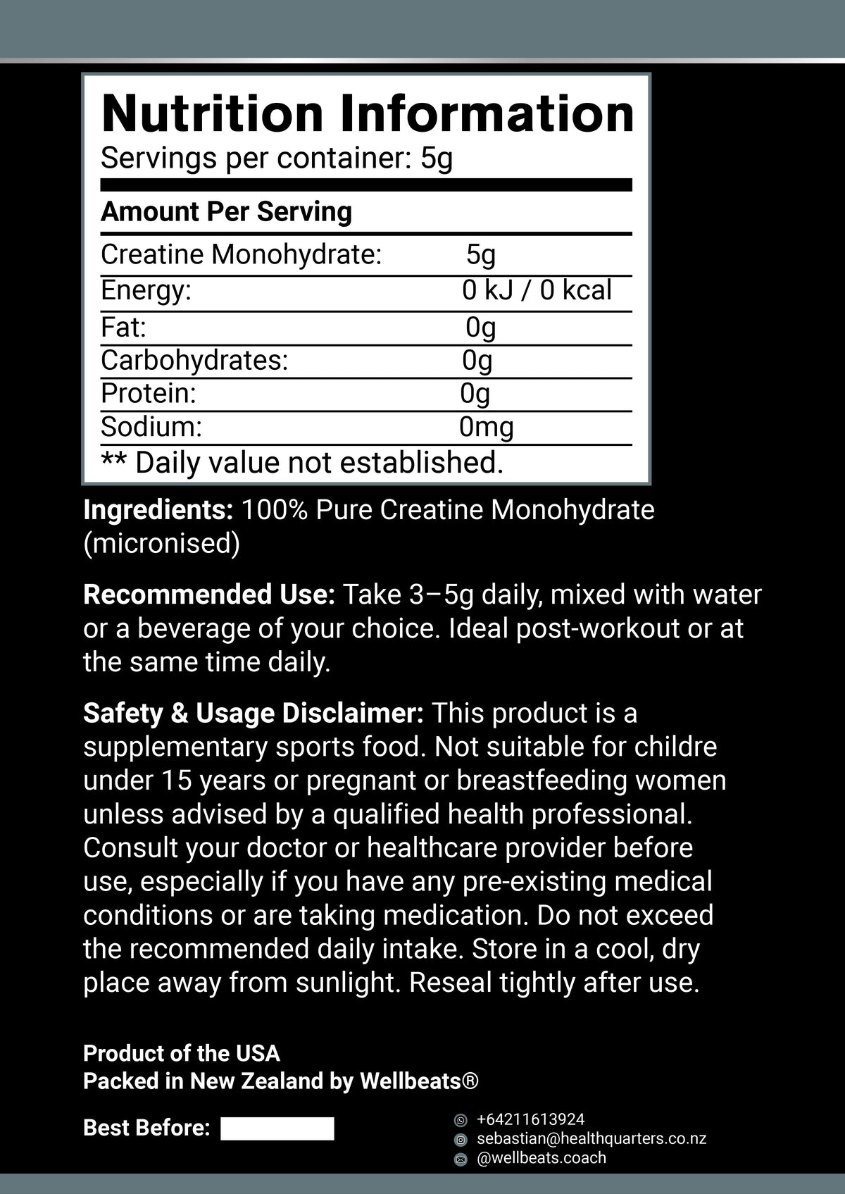 Creatine Monohydrate - Micronised